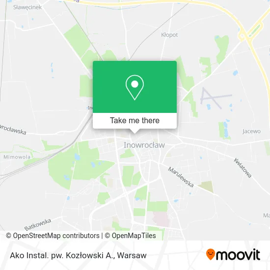 Карта Ako Instal. pw. Kozłowski A.