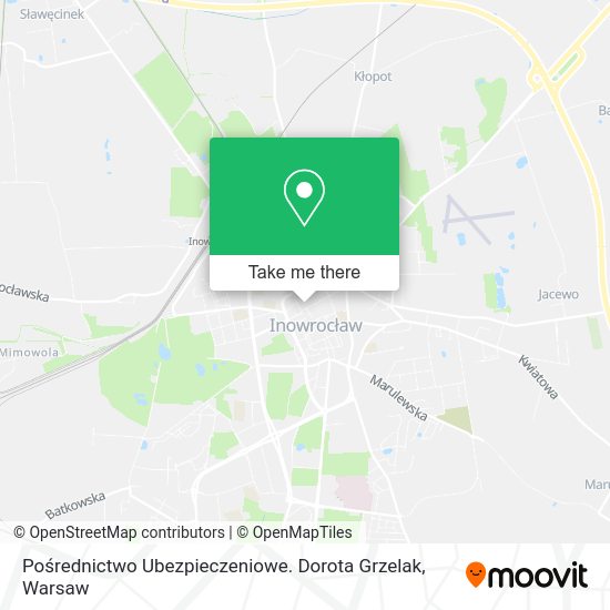 Pośrednictwo Ubezpieczeniowe. Dorota Grzelak map