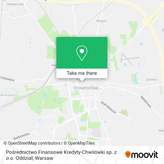 Pośrednictwo Finansowe Kredyty-Chwilówki sp. z o.o. Oddział map