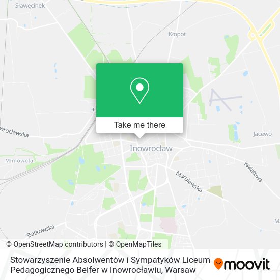 Stowarzyszenie Absolwentów i Sympatyków Liceum Pedagogicznego Belfer w Inowrocławiu map