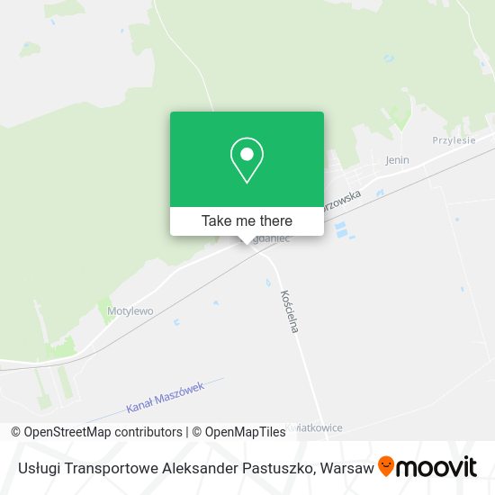 Usługi Transportowe Aleksander Pastuszko map