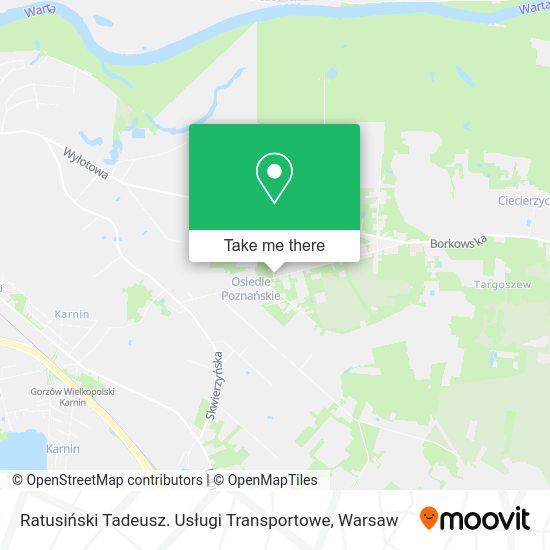 Ratusiński Tadeusz. Usługi Transportowe map