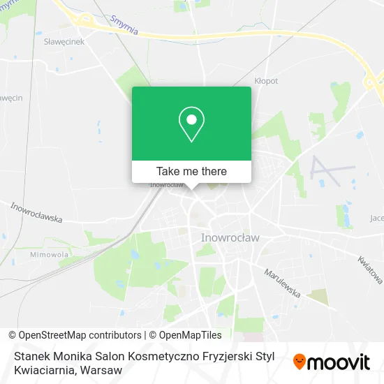 Карта Stanek Monika Salon Kosmetyczno Fryzjerski Styl Kwiaciarnia
