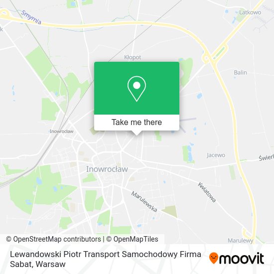 Lewandowski Piotr Transport Samochodowy Firma Sabat map