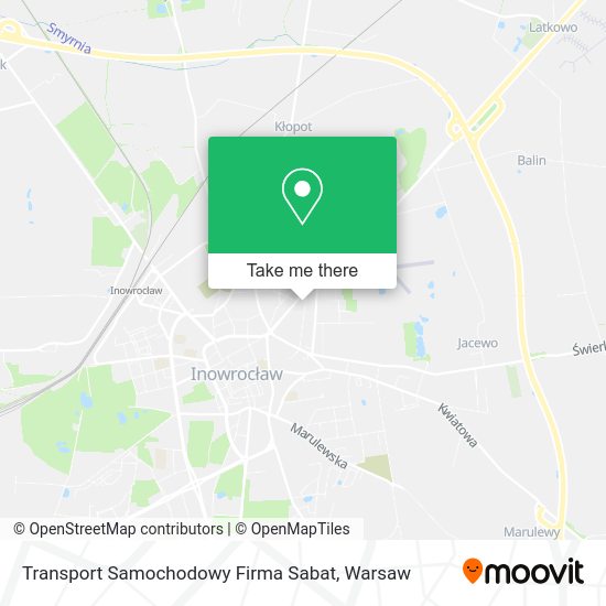 Transport Samochodowy Firma Sabat map