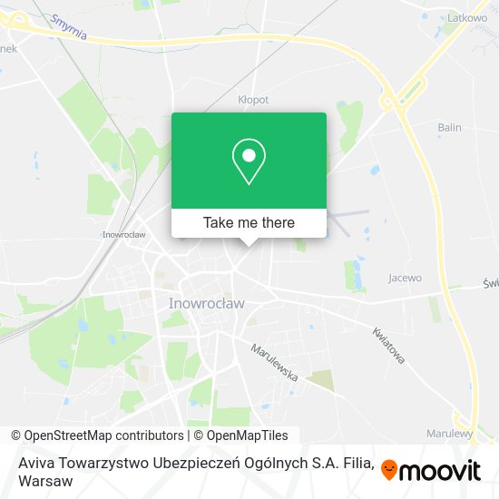 Aviva Towarzystwo Ubezpieczeń Ogólnych S.A. Filia map