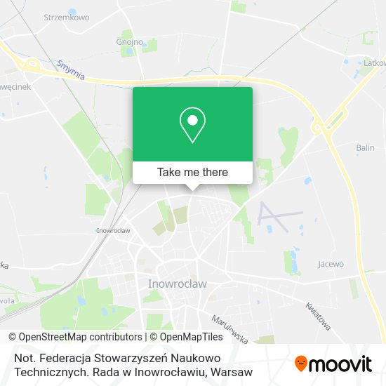 Not. Federacja Stowarzyszeń Naukowo Technicznych. Rada w Inowrocławiu map