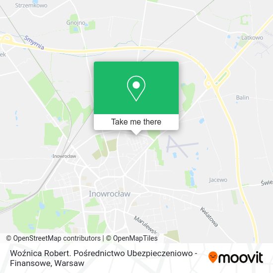 Woźnica Robert. Pośrednictwo Ubezpieczeniowo - Finansowe map