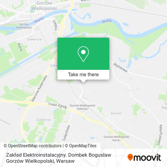 Zakład Elektroinstalacyjny. Dombek Bogusław Gorzów Wielkopolski map