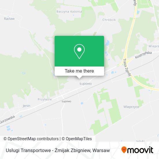 Usługi Transportowe - Żmijak Zbigniew map