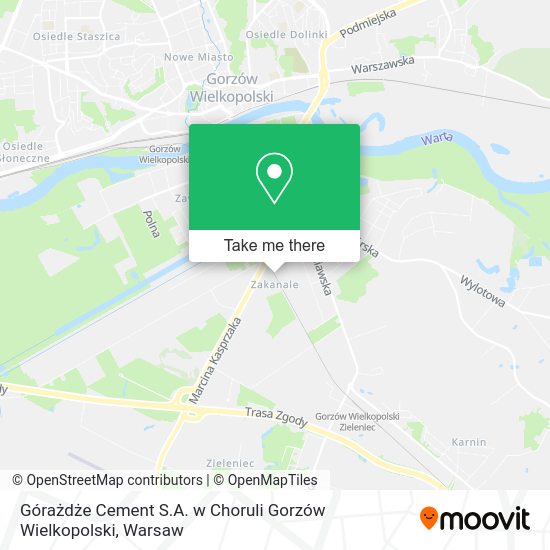 Górażdże Cement S.A. w Choruli Gorzów Wielkopolski map