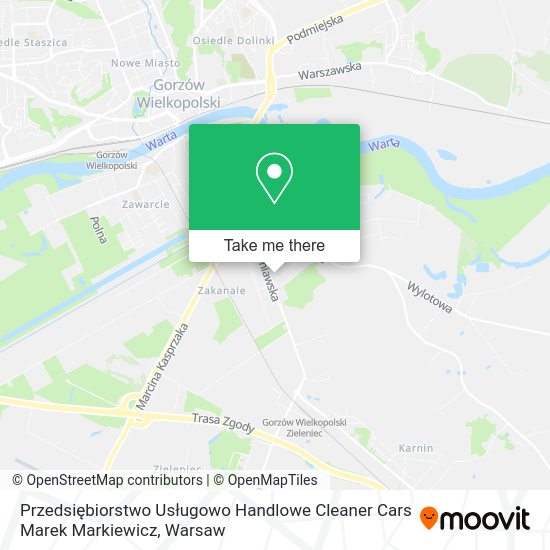 Карта Przedsiębiorstwo Usługowo Handlowe Cleaner Cars Marek Markiewicz