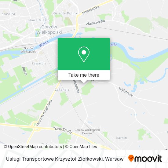 Usługi Transportowe Krzysztof Ziółkowski map