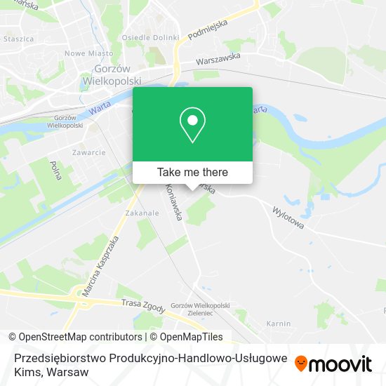 Przedsiębiorstwo Produkcyjno-Handlowo-Usługowe Kims map