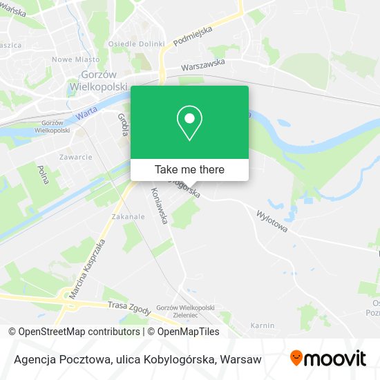 Agencja Pocztowa, ulica Kobylogórska map