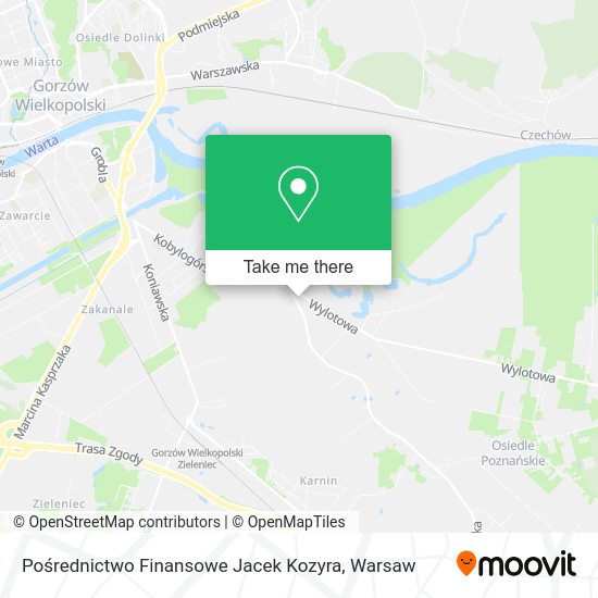 Pośrednictwo Finansowe Jacek Kozyra map