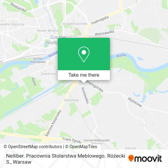 Nelliber. Pracownia Stolarstwa Meblowego. Różecki S. map