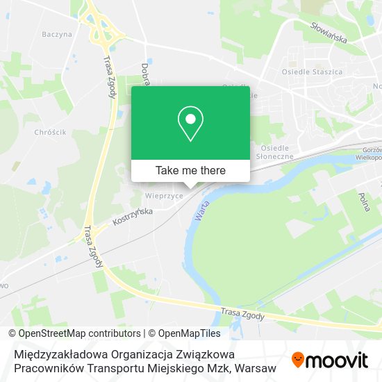 Międzyzakładowa Organizacja Związkowa Pracowników Transportu Miejskiego Mzk map