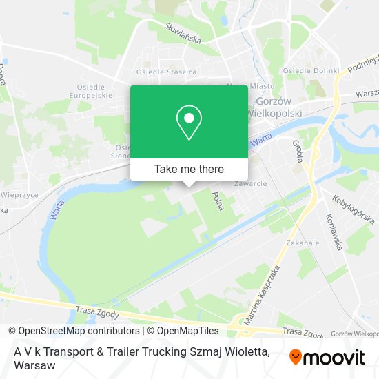 A V k Transport & Trailer Trucking Szmaj Wioletta map