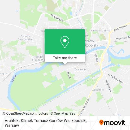 Archtekt Klimek Tomasz Gorzów Wielkopolski map