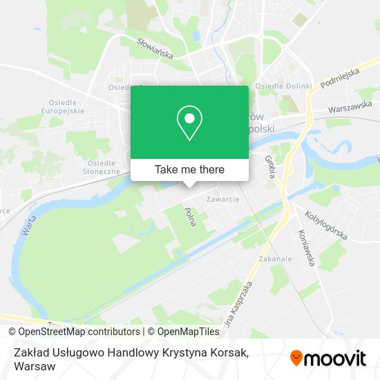 Zakład Usługowo Handlowy Krystyna Korsak map