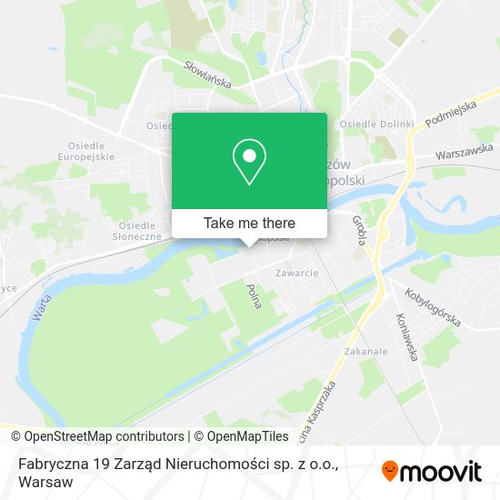 Fabryczna 19 Zarząd Nieruchomości sp. z o.o. map