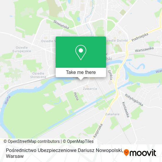 Карта Pośrednictwo Ubezpieczeniowe Dariusz Nowopolski