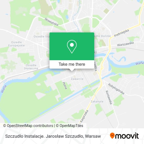 Szczudło Instalacje. Jarosław Szczudło map