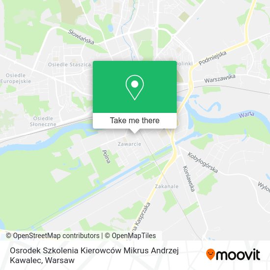 Osrodek Szkolenia Kierowców Mikrus Andrzej Kawalec map