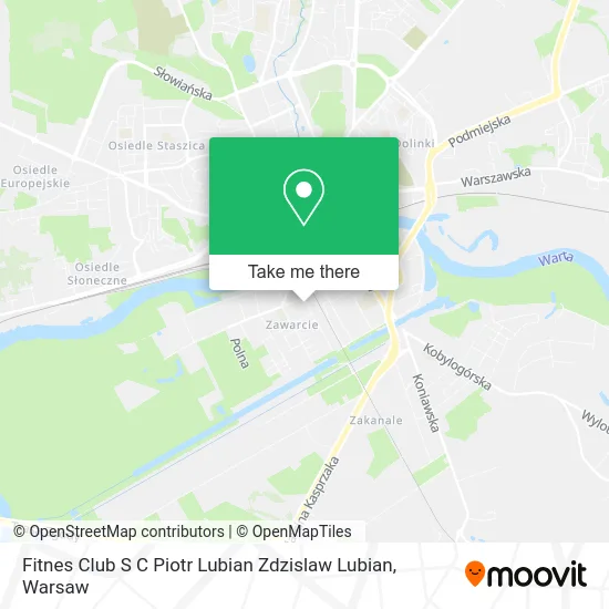 Карта Fitnes Club S C Piotr Lubian Zdzislaw Lubian