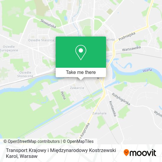 Transport Krajowy i Międzynarodowy Kostrzewski Karol map