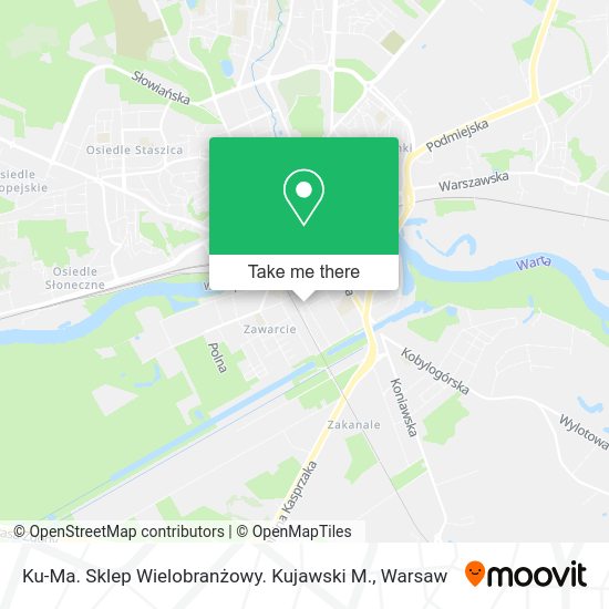 Ku-Ma. Sklep Wielobranżowy. Kujawski M. map