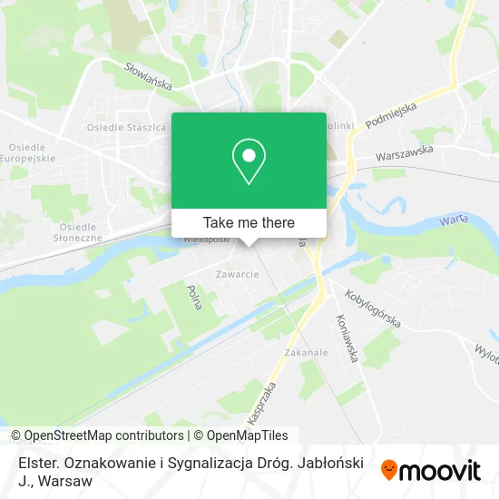 Карта Elster. Oznakowanie i Sygnalizacja Dróg. Jabłoński J.