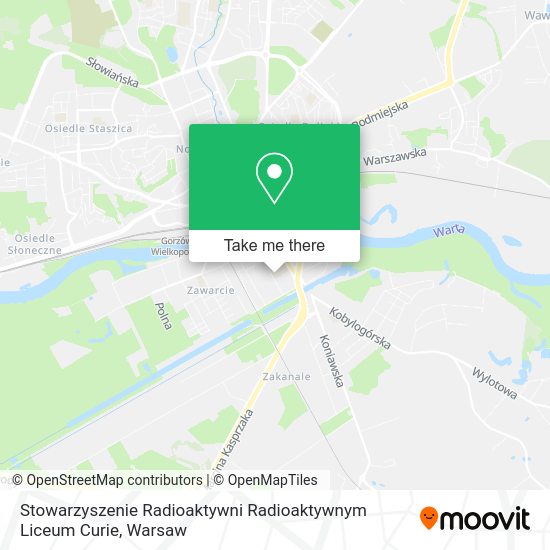 Карта Stowarzyszenie Radioaktywni Radioaktywnym Liceum Curie