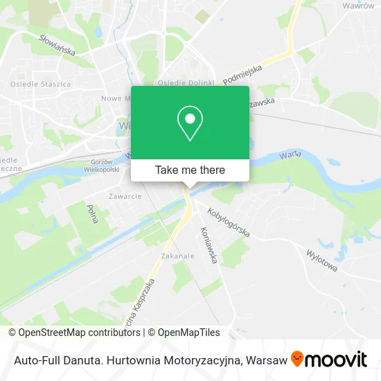 Карта Auto-Full Danuta. Hurtownia Motoryzacyjna