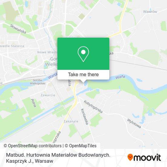 Matbud. Hurtownia Materiałów Budowlanych. Kasprzyk J. map