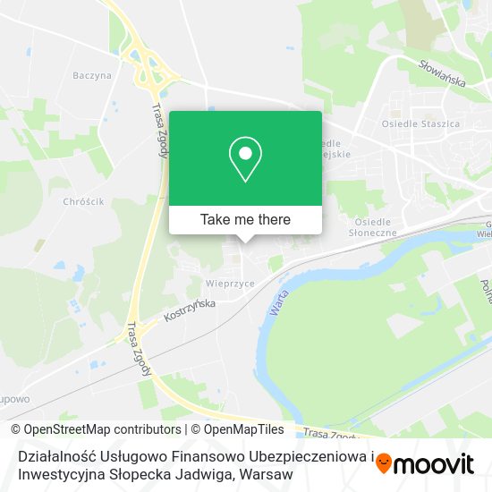 Działalność Usługowo Finansowo Ubezpieczeniowa i Inwestycyjna Słopecka Jadwiga map