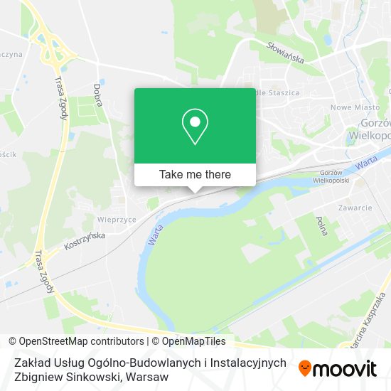 Zakład Usług Ogólno-Budowlanych i Instalacyjnych Zbigniew Sinkowski map