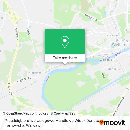 Карта Przedsiębiorstwo Usługowo Handlowe Widex Danuta Tarnowska