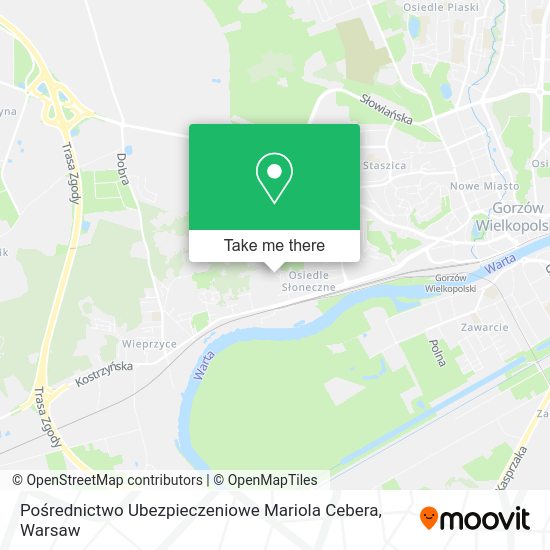 Pośrednictwo Ubezpieczeniowe Mariola Cebera map