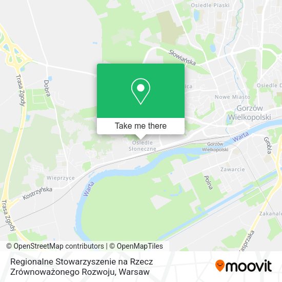 Карта Regionalne Stowarzyszenie na Rzecz Zrównoważonego Rozwoju