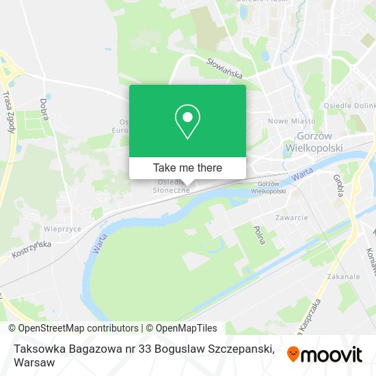 Карта Taksowka Bagazowa nr 33 Boguslaw Szczepanski