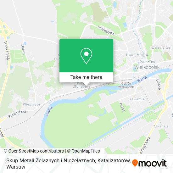 Карта Skup Metali Żelaznych i Nieżelaznych, Katalizatorów