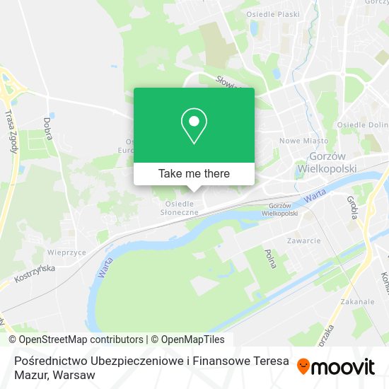 Pośrednictwo Ubezpieczeniowe i Finansowe Teresa Mazur map