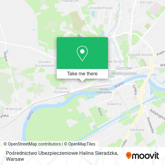 Pośrednictwo Ubezpieczeniowe Halina Sieradzka map