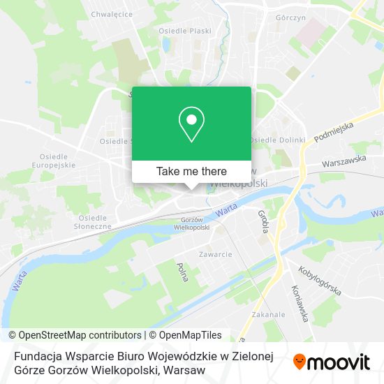 Fundacja Wsparcie Biuro Wojewódzkie w Zielonej Górze Gorzów Wielkopolski map