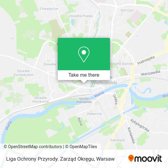 Liga Ochrony Przyrody. Zarząd Okręgu map