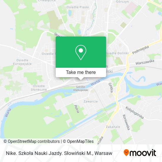 Nike. Szkoła Nauki Jazdy. Słowiński M. map