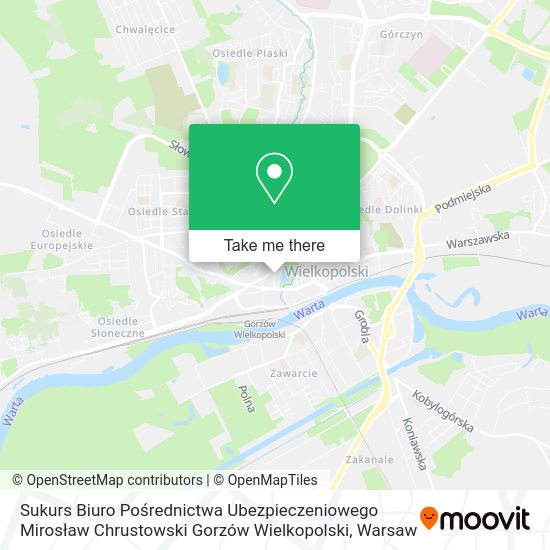 Sukurs Biuro Pośrednictwa Ubezpieczeniowego Mirosław Chrustowski Gorzów Wielkopolski map