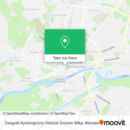 Związek Kynologiczny Oddział Gorzów Wlkp map